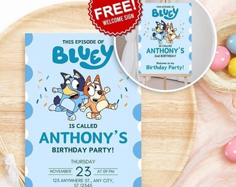 Kids Editable Birthday Invitation Template, Printable Birthday Party Invitations, Digital Bday Party Invite Template, Boys & Girls Invite