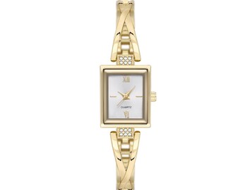 Montre en or vintage réglable, montres pour femmes avec boîtier carré fantaisie, petite pièce d'horlogerie fine et élégante, mini-montres élégantes nostalgiques