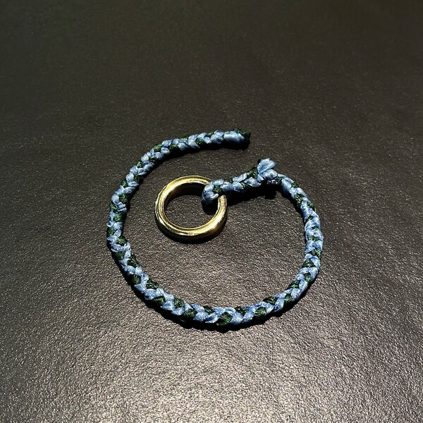 Rope Bracelet with Golden Circle Charm - Luck Bracelet