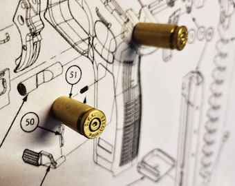 Spent Casing Fridge Magnet from 9mm Bullet shell