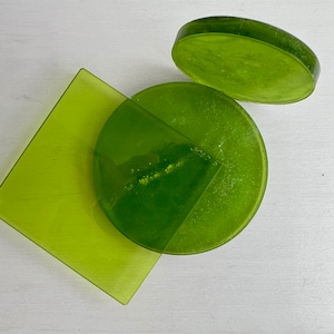 Round Shape Green Optic Glass - High-Quality, Vibrant & Perfect for Jewelry making, Craft supply, Glass Raw Materials, Color filter