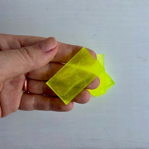 RADIANT GLOW: Rectangular Uranium Glass - Glows Neon Green in UV light, Vasiline Glass