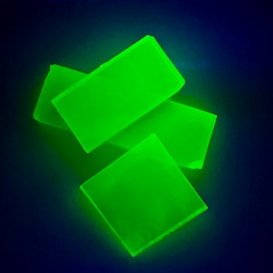 Radiant Glow: Rectangular Uranium Glass - UV Reactive, Available in Multiple Sizes