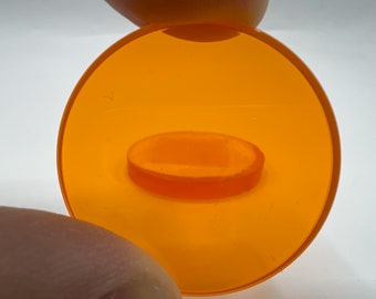Orange Optic Glass Round – Jewelry Making Craft Supply, Set of 7