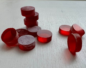 Red Optic Glass Pieces - Jewelry Making Supplies, Craft Material
