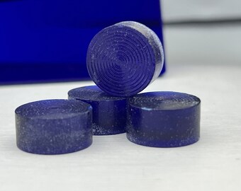 Ultramarine Optic Glass Pieces – Round Craft Supply, Jewelry Making (Set of 25)