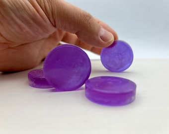 Lavender Optic Glass Rounds - Jewelry Making Supplies, Craft Raw Materials