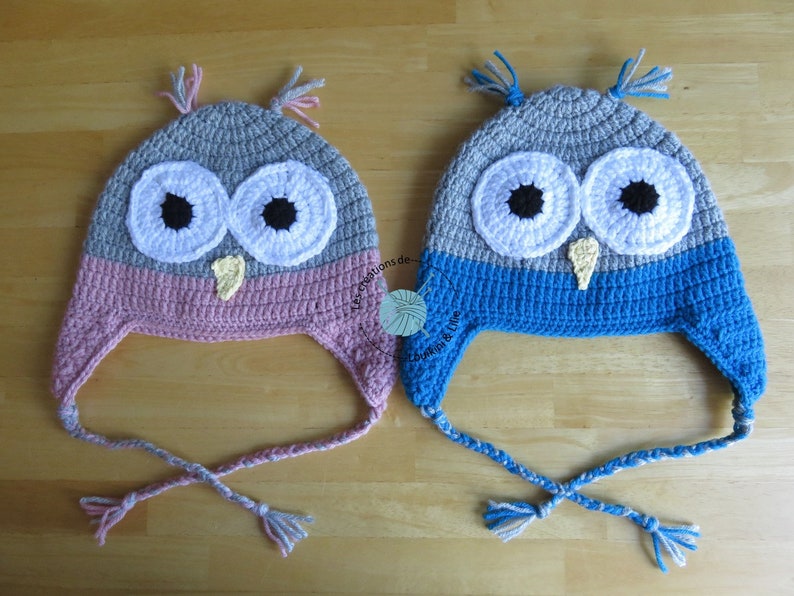 BONNET HIBOU, owl hat, commande personnalisée image 2