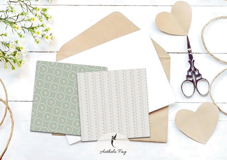 12 Nice Seamless Digital Paper Set Printable Scrapbook Papers Patterns ...
