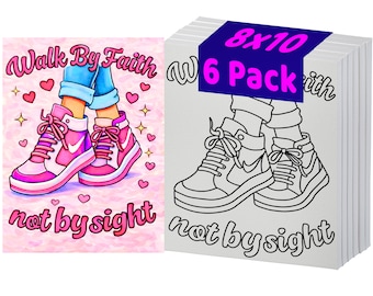 Zestaw do malowania na płótnie „Walk By Faith Sneakers” | Aktywność grupowa w kościele Praise and Paint