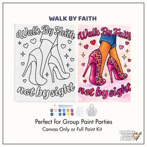 Zestaw do malowania na płótnie „Walk By Faith” | Aktywność grupowa w kościele Praise and Paint
