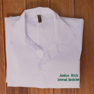 Personalized Custom Embroidered Doctor Coat  Put Your Name,Masters,Custom Lab Coat, Embroidered Medical Lab Coat,