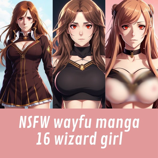 NSFW Wayfu Manga wizard girl, Girls Fantasy, Art érotique chaud, Femmes non censurées, Illustration sexuelle, Anime sexy unique