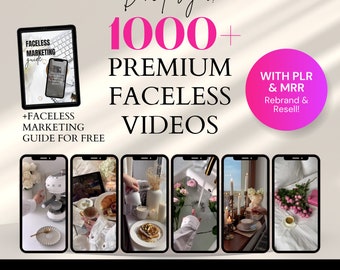 PLR Premium Faceless Videos with Master Resell Rights and PLR, Faceless Marketing Guide, PLR Digital Product, Faceless Reels, Reels Guide