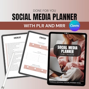 Social Media Content Planner mit Master Resell Rechten, PLR Digital Produkte, MRR Digital Produkte, pasives Einkommen