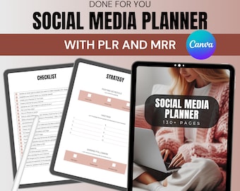 Social Media Content Planner with Master Resell Rights, PLR Digital Products, MRR Digital Products, Passive Income