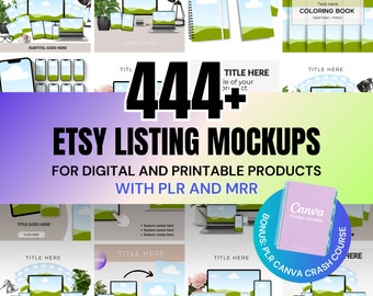 Etsy Listing Digital Product Mockups with PLR & MRR, PLR Digital Product, Etsy Shop Template, Canva Templates, Master Resell Rights