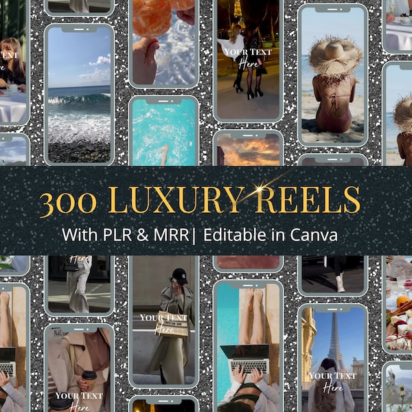 PLR Luxury Faceless Videos with Master Resell Rights and PLR, Faceless Marketing Guide, PLR Digital Product, Faceless Reels, Reels Guide