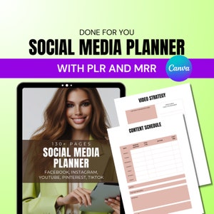 PLR-Social-Media-Planer mit Master-Resell-Rechten, PLR-Digitalprodukte, MRR-Digitalprodukte, Social-Media-Content-Planer, passives Einkommen