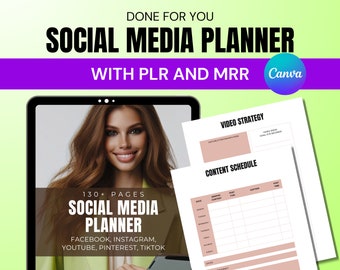 PLR-Social-Media-Planer mit Master-Resell-Rechten, PLR-Digitalprodukte, MRR-Digitalprodukte, Social-Media-Content-Planer, passives Einkommen