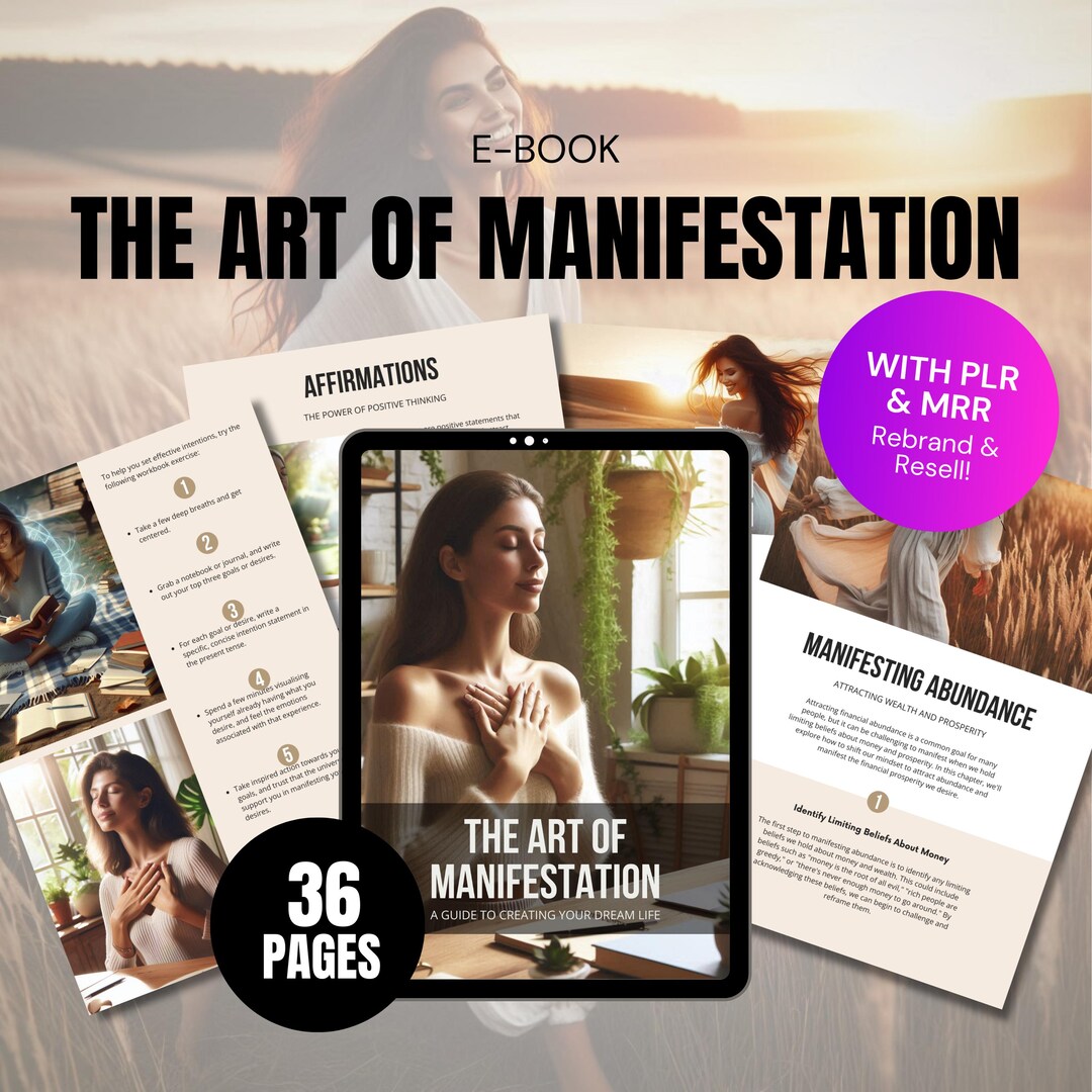 PLR Manifestation Guide With Master Resell Rights, E-book, PLR MRR ...