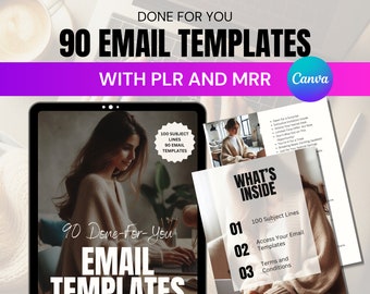 PLR Email Template with Master Resell Rights, PLR Digital Product, Digital Marketing, Done for You, MRR, Passive Income, Newsletter Template