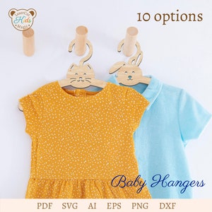 Kinder dier SVG kleerhangers, babyhangers, lasergesneden kinderhanger, Safari, lasergesneden sjabloon-png, svg, ai, pdf, dxf, eps