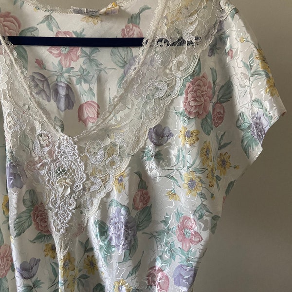 Vintage 1980s Adonna Silky Nightgown