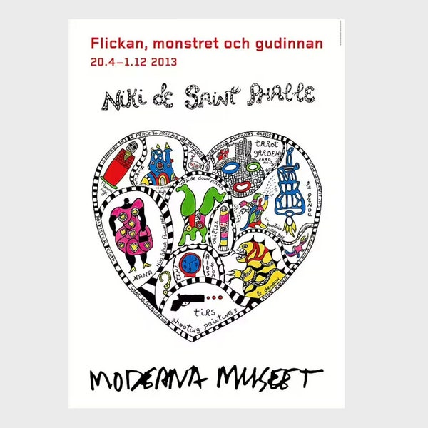 Exhibition poster - Niki de Saint Phalle 2013 - Modern art - Museum print