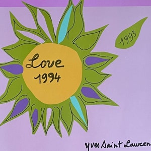 Affiche YSL Yves Saint Laurent - LOVE 1993-1994, édition originale - impression vintage - affiche du nouvel an - mode - décoration d'intérieur - décoration murale
