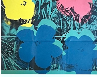 Andy Warhol Flowers Poster 1967 | Frieder Burda Museum 2007 | Original Exhibition Print | Pop Art