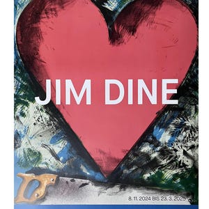 Jim DINE Exhibition Poster - Museum Print - Modern art - Wall Decor - Home Decor - Heart