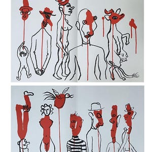 Alexander CALDER - Set of 2, 1966 lithographs - 56x38cm, 22x15in - Modern art - Home Decor - Wall Decor