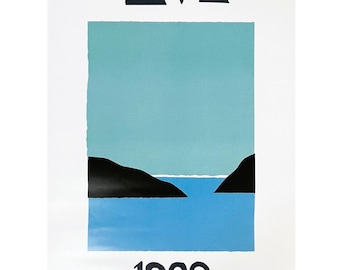 YSL Vintage 1984 LOVE Poster - Original Lithograph Print - Yves