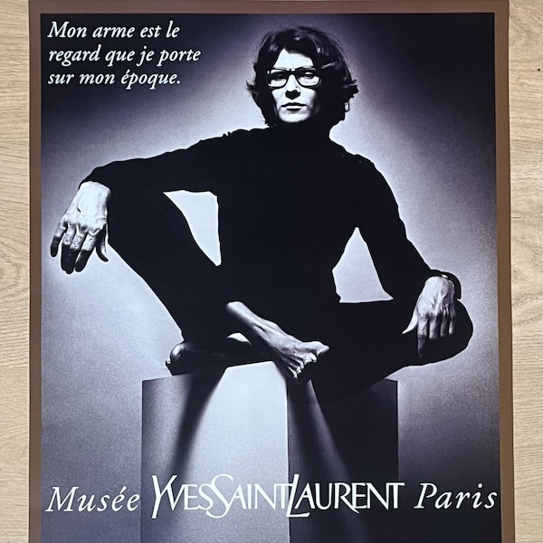 Affiche YSL - Yves Saint Laurent x Jeanloup Sieff - Photographie en noir et blanc