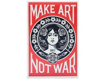 OBEY (Shepard Fairey) Poster "Make Art Not War" - HAND SIGNED, 2023