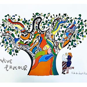 Niki De Saint Phalle Poster - Large Size 97/67 Cm - Vive L Amour