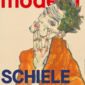 Affiche de l'exposition Egon SCHIELE - Impression originale du musée 2021 - Art moderne