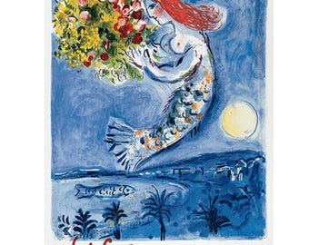 MARC CHAGALL Original 1971 Print From Chagall at the Met + Printed