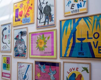 YSL 1983 LOVE Poster (c) Yves Saint Laurent Foundation - Etsy UK