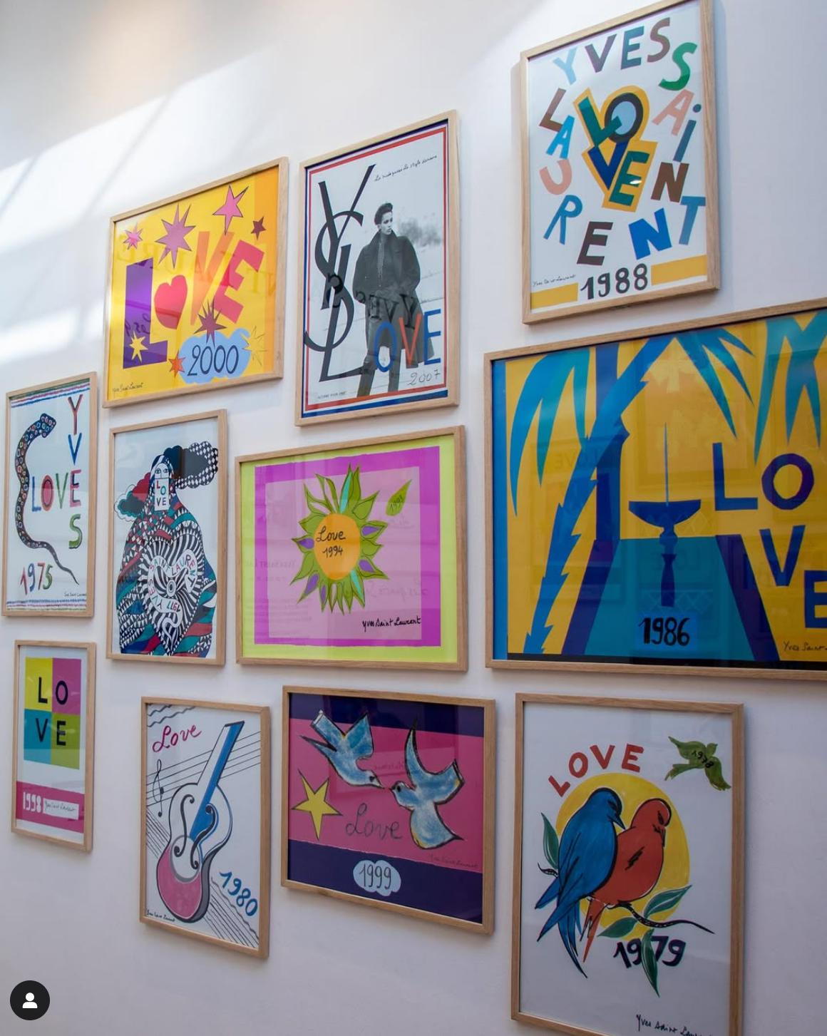 YSL 1983 LOVE Poster (c) Yves Saint Laurent Foundation - Etsy