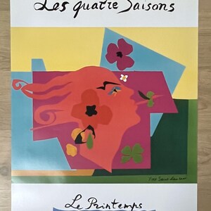 Yves Saint Laurent Poster - Vier Jahreszeiten: Frühling - 1983 New Yorker Ausstellung (c) - Wanddekor - Wohndekor - Modeikone - YSL Foundation