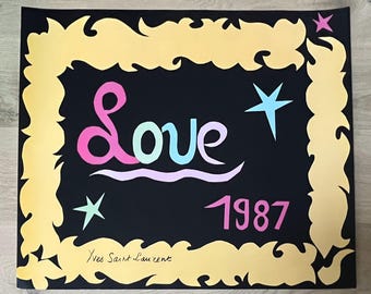 Yves Saint Laurent Poster | 1983 NY Exhibition | YSL Art Print - Etsy