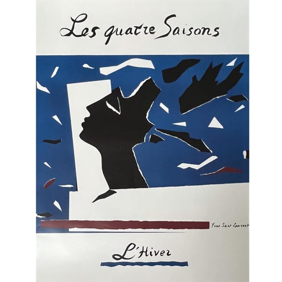 Yves Saint Laurent Poster - Four Season: Winter - 1983 New