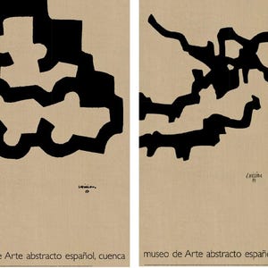 Eduardo CHILLIDA Exhibition Poster - Set of 2 - Museo de Arte Abstracto Espanol, Cuenca - Modern Art - Abstract Art - Sculpture - Home Decor