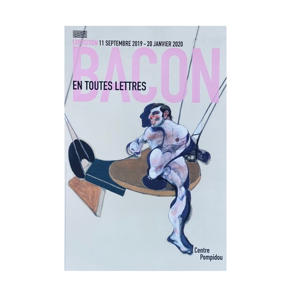 Exhibition poster FRANCIS BACON (40x60 cm) Musée Pompidou Paris 2020 - Modern art - Original print