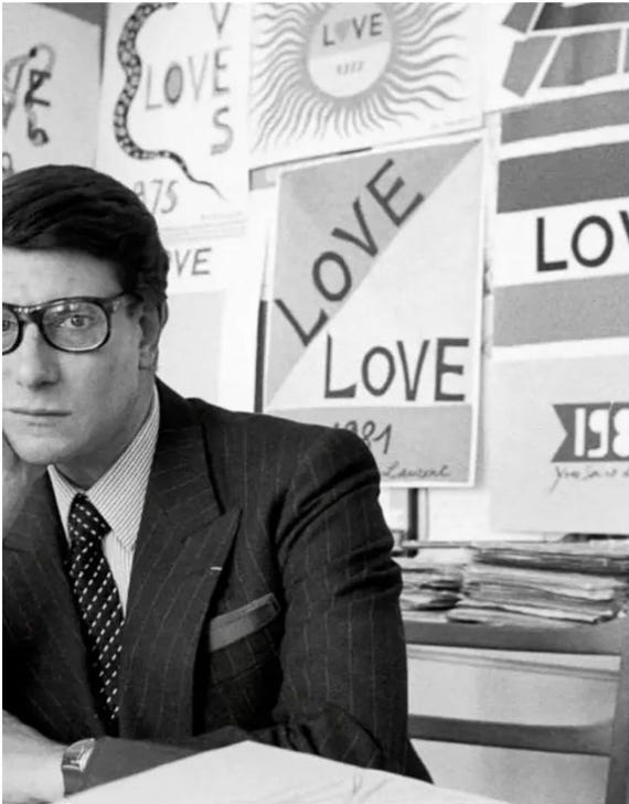 YSL 1983 LOVE Poster (c) Yves Saint Laurent Foundation - Etsy