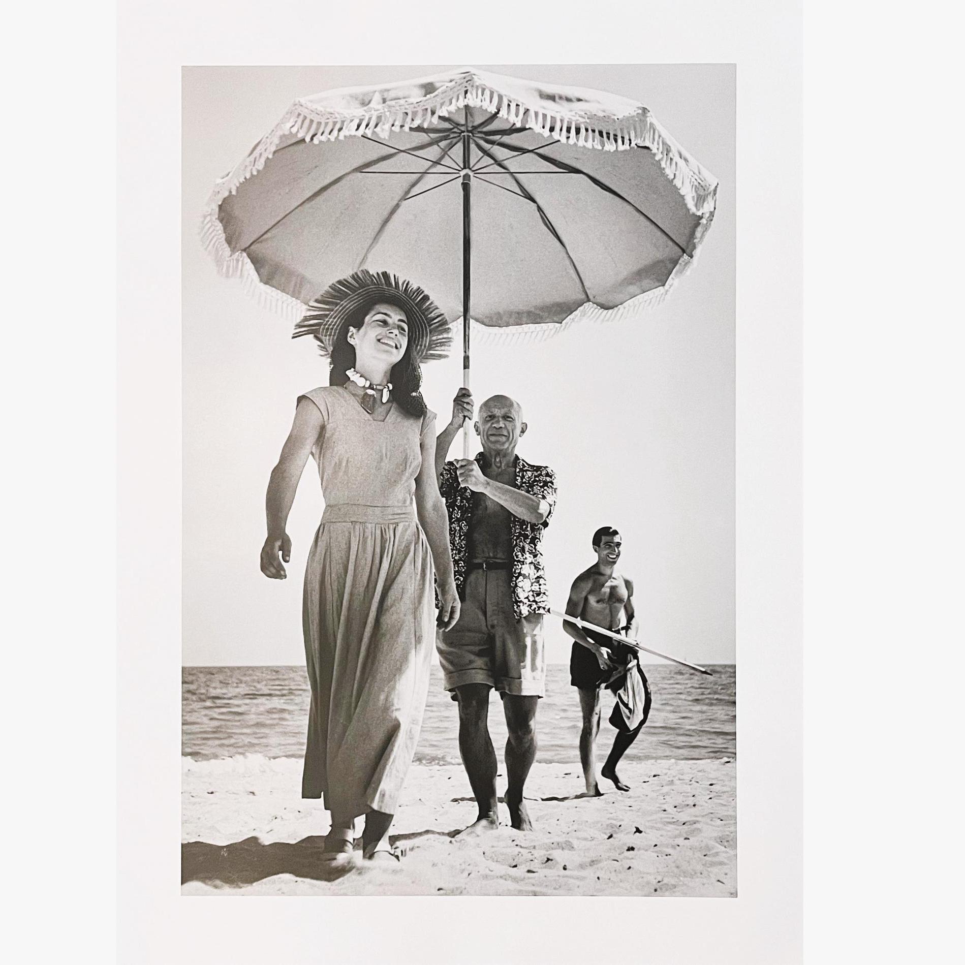 PICASSO x Robert CAPA - Exhibition Poster - Photography - Black and White - Pablo Picasso and Françoise Gilot - Wall Decor - Home Decor