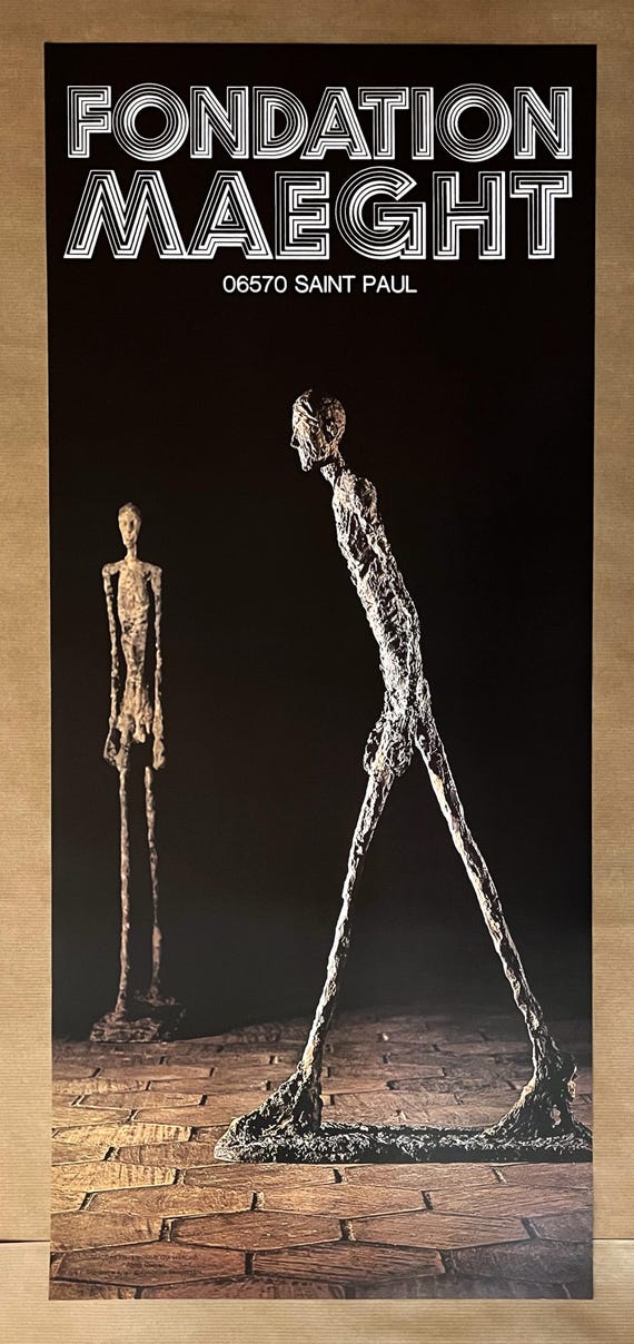 Alberto GIACOMETTI Exhibition Poster, Man Walking (1960) - Museum