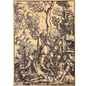 Albrecht Dürer Holzschnitt - Die Beweinung des toten Christus - Christliche Kunst